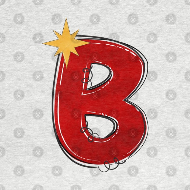 Letter B - Christmas Letter by Pop Cult Store